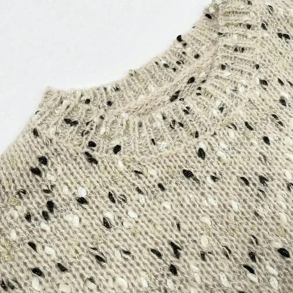 Multicolor Casual Women's Marled Knit Drop Shoulder Sweater - Picture 5 of 6